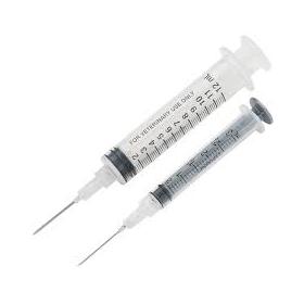 LUER LOCK SYRINGE WITH NEEDLE PACK OF 100